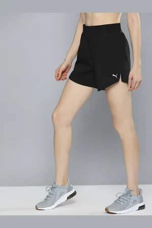 PUMA Women Black Solid dryCELL Regular Fit Favourite Woven 5" Running Shorts