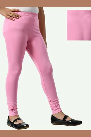 BAESD Girls Pack Of 2 Solid Mid-Rise Leggings