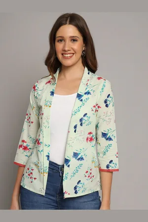 Kalini Floral Printed Cotton Shrug