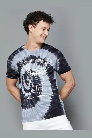 Lifestyle Men Garfield Printed Applique T-shirt