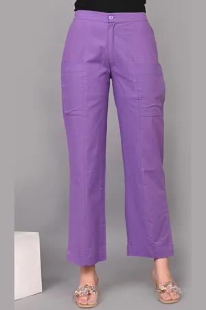 IQRAAR Women Mid Rise Cotton Trousers