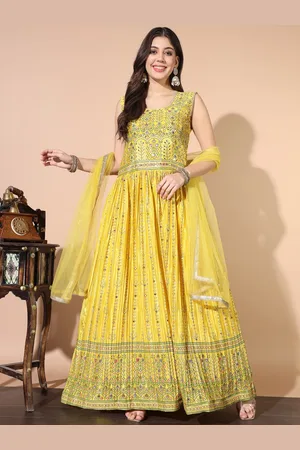 Chhabra 555 Ethnic Motif Embroidered Gown Ethnic Dresses With Dupatta