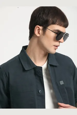 The Bear House Men Solid Regular Fit Cotton Shacket