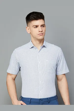 Lifestyle Men Micro Checks Opaque Checked Formal Shirt