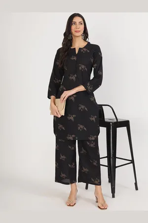 Divena World Ethnic Motifs Printed Pure Cotton Straight Kurta with Trousers