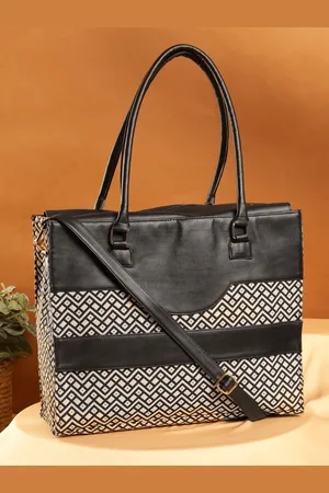 DEEBACO Printed Structured Handheld Bag