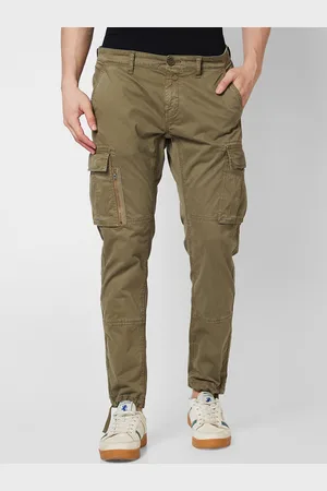SPYKAR Men Regular Fit Cargos Cotton Trousers