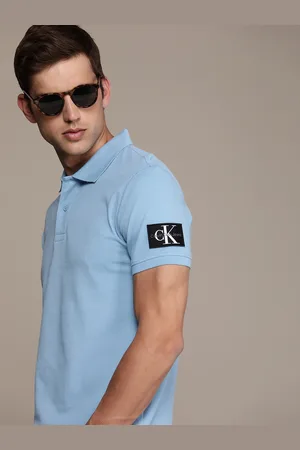 Calvin Klein Polo Collar Pure Cotton Applique T-shirt