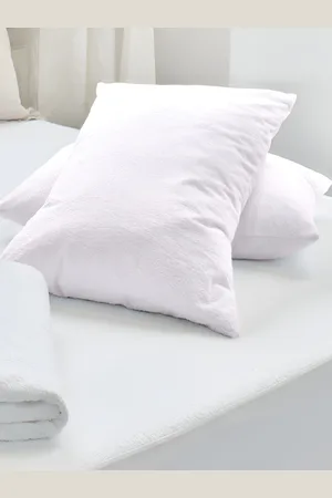 CURIOUS LIFESTYLE White 2 Pieces Solid Pure Cotton Rectangle Pillow Covers