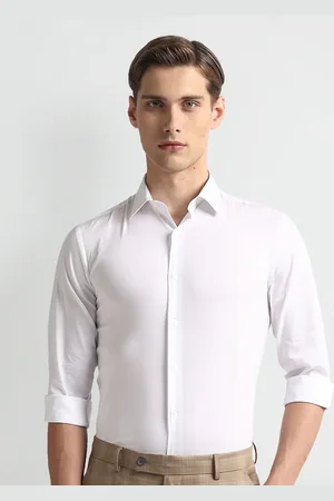 Arrow Slim Fit Twill Spread Collar Long Sleeves Formal Shirt