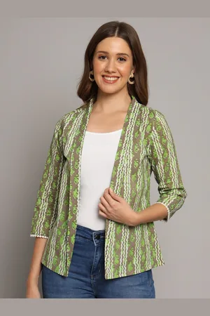 Kalini Floral Printed Cotton Shrug