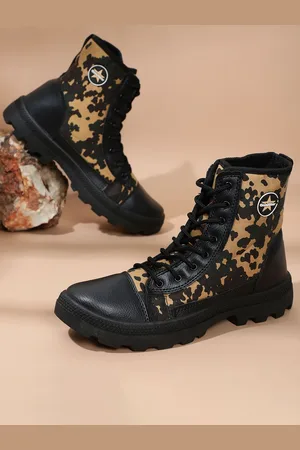 Goldstar Printed Round Toe Mid-Top Boots