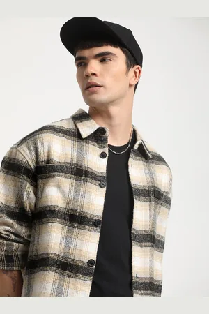 The Bear House Men Checked Relaxed Fit Cotton Shacket