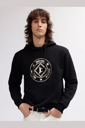 Roberto Cavalli Men Printed Hooded Sweatshirt