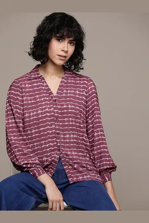 Roadster The Lifestyle Co. Tie & Dye Puff Sleeves Shirt