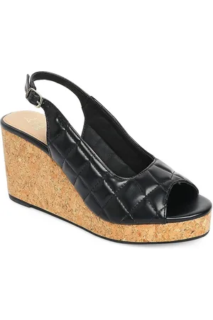Tao Paris Kelly Textured Open Toe Wedges With Backstrap