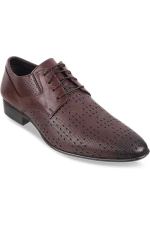Metro Men Round Toe Leather Formal Derbys
