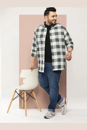 Sztori Men Plus Size Original Checked Pure Cotton Casual Shirt