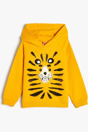 Koton Boys Printed Hooded Cotton Sweatshirt