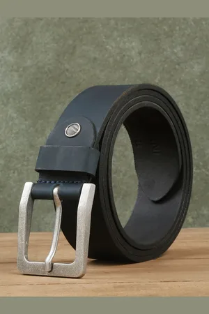Teakwood Leathers Men Textured Leather Belt