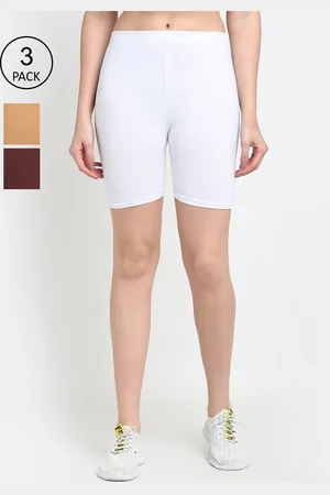 Jinfo Women Pack Of 3 Solid Cycling Shorts