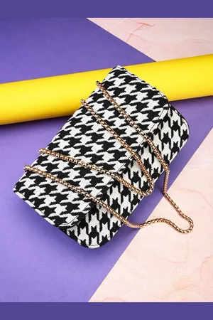 Sangria Abstract Printed Structured Sling Bag