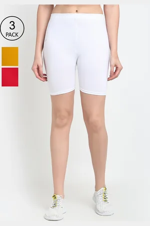 Jinfo Women Pack Of 3 Solid Cycling Shorts