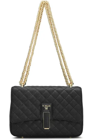 Da Milano Geometric Leather Structured Sling Bag