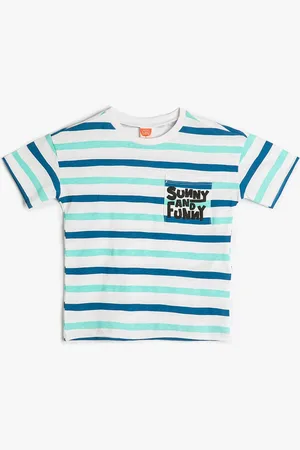 Koton Boys Striped Pure Cotton T-shirt