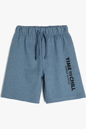 Koton Boys Mid-Rise Typography Printed Casual Shorts