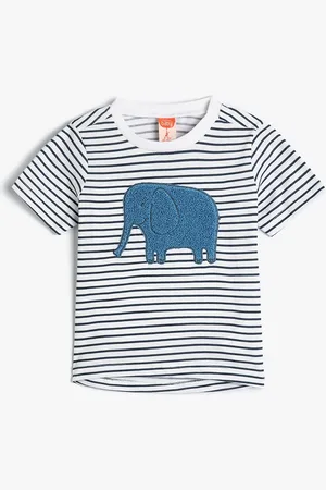 Koton Boys Striped Cotton T-shirt