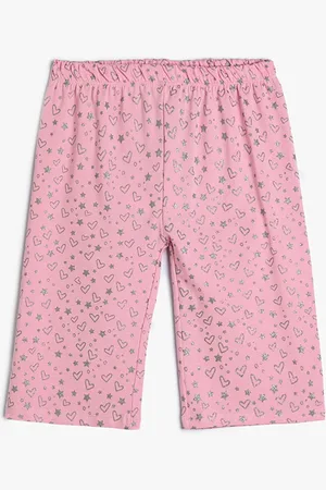 Koton Girls Conversational Printed Mid-Rise Shorts