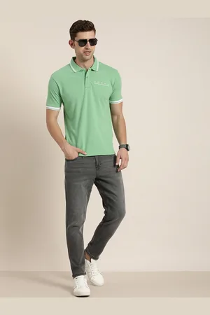 HERE&NOW Minimal Typography Detail Polo Collar T-shirt