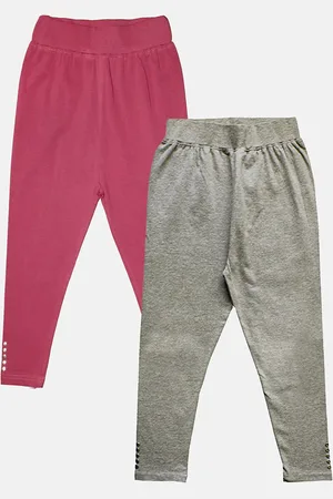 KiddoPanti Girls Pack Of 2 Capri Length Leggings