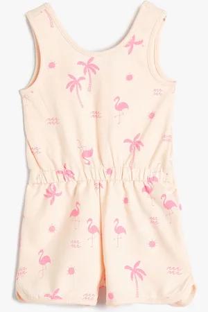 Koton Girls Floral Printed Pure Cotton A-Line Dress