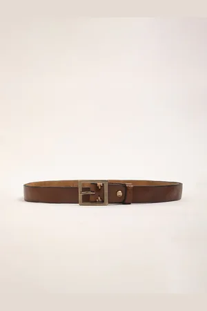The Bear House Men Textured Leather Belt