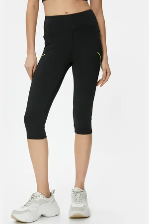 Koton Women Mid Rise Three Fourth Length Tights