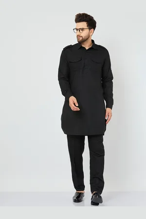 Armaan Ethnic Shirt Collar Pure Cotton Kurta with Trousers
