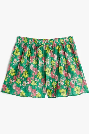 Koton Girls Floral Printed Shorts
