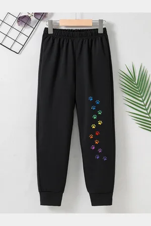 Stylecast Girls Black Printed Regular Fit Joggers