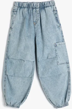 Koton Boys Clean Look Heavy Fade Slouchy Fit Cotton Jeans