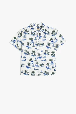 Koton Boys Opaque Cotton Printed Casual Shirt