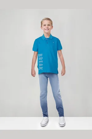 Gini and Jony Boys Striped Polo Collar Short Sleeves Cotton T-shirt