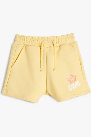 Koton Girls Flora Printed Regular Fit Shorts