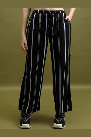 Buy Tokyo Talkies Black & White Striped Lounge Pant for Women Online at  Rs.320 - Ketch