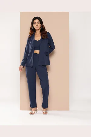 HERE&NOW Women Crop Co-Ords With Blazer