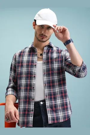 Highlander Men Slim Fit Checked Shirt