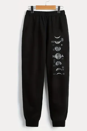 Stylecast Boys Black Original Geometric Printed Joggers