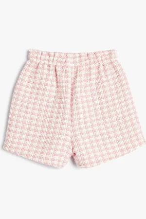 Koton Girls Self Design Mid-Rise Regular Fit Shorts