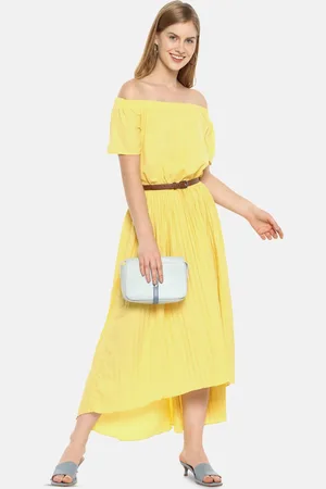 Campus Off-Shoulder Fit & Flare Midi Dress